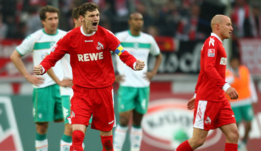 1. FC Köln - Werder Bremen: Eine Stunde lang plätscherte das Spiel so dahin, dann erlöste Novakovic die Kölner mit seinem Tor