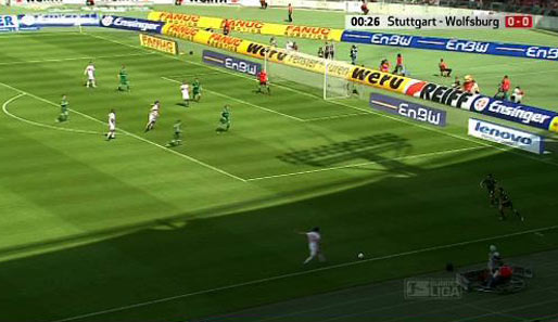 Gleich viermal netzte Mario Gomez gegen den Tabellenführer aus Wolfsburg. Hier die Entstehung seines Viererpacks