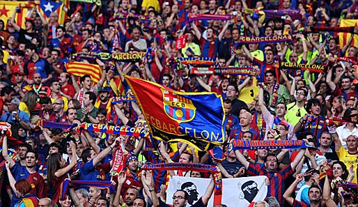 Die Kurve der Fans des FC Barcelona war natürlich schon vor Spielbeginn gut gefüllt