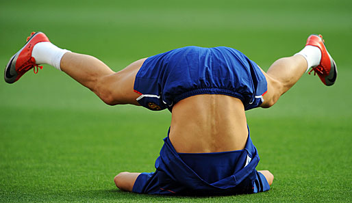 Ein kleines Quiz für alle Fußball-Nerds: Wem gehört dieser Rücken...? Richtig geraten, es ist die Kehrseite von Superstar Cristiano Ronaldo