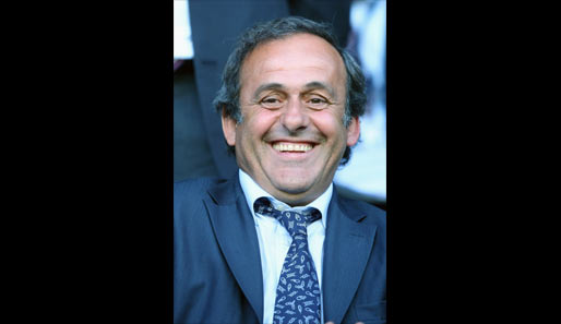 UEFA-Präsident Michel Platini war natürlich auch am Start und hatte sichtlich Spaß