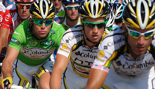 ...dem Columbia-Zug und dem Peloton ein Loch: Windkante! Alberto Contador und andere Favoriten auf den Gesamtsieg...