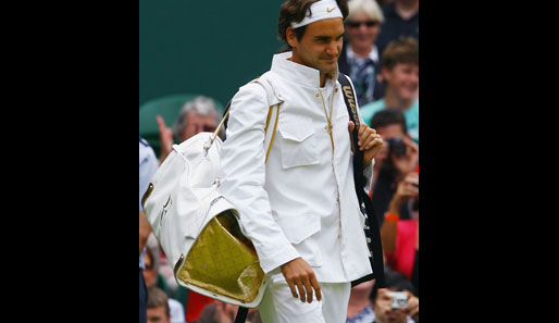 Beim Auftritt von Roger Federer auf dem Center Court war Philipp Kohlschreiber eigentlich nur Ehrengast