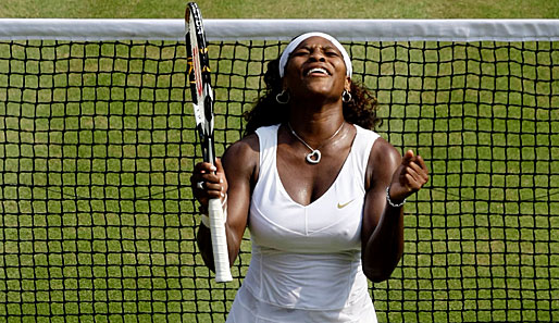 Tag 10:Dem Himmel sei Dank. Serena Williams bedankte sich nach dem Halbfinal-Sieg gegen Elena Dementiewa bei den Tennis-Göttern. Beistand wird sie auch im Finale gegen ihre Schwester brauchen