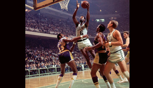 1969 spielte Chamberlain für die Lakers und traf letztmalig auf Russell. Mit 4:3 gewann Boston dieses Duell