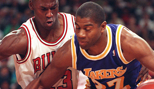 In den 90ern kam dann die große Zeit von Michael Jordan und den Chicago Bulls. Mit einem 4-1 gegen Johnsons Lakers machte "His Airness" 1991 die Wachablösung perfekt