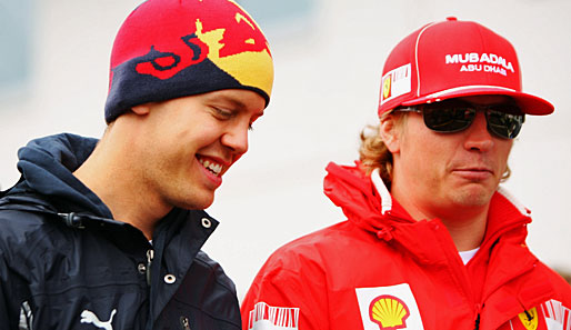 Cool & the Gang: Ganz cool bleiben hingegen Sebastian Vettel und Kimi Räikkönen. Sie könnten nebenbei in jedem handelsüblichen Rap-Video mitspielen