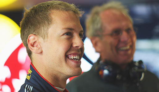 Gut gelaunt nach dem Sieg in Silverstone. Sebastian Vettel freut sich auf das Heimspiel am Nürburgring