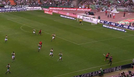 Werder Bremen - Eintracht Frankfurt: Teber flankt, Amanatidis trifft zum ersten