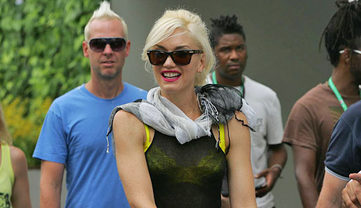 Hoher Besuch bei der Formel 1 in Singapur. Rockstar Gwen Stefani war mit ihrer Band No Doubt im Fahrerlager unterwegs
