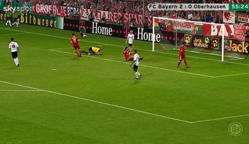 Bayern München - Oberhausen: ...es bleibt bei einem Tor für den Nationalspieler.