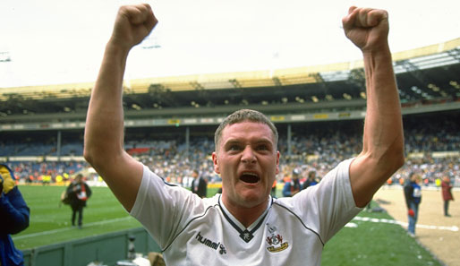 Paul Gascoigne (1988–1992): "Gazza", der bei den englischen Fans zur Kultfigur avancierte, holte den FA-Cup mit Tottenham