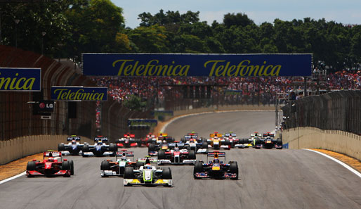 Start in der Formel 1 beim Grand Prix von Brasilien in Interlagos