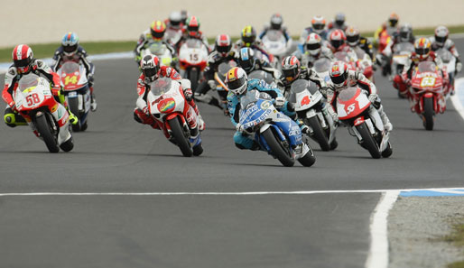 Die Moto GP war an diesem Wochenende in Phillip Island (Australien) zu Gast. Hier der Start der 250er-Klasse