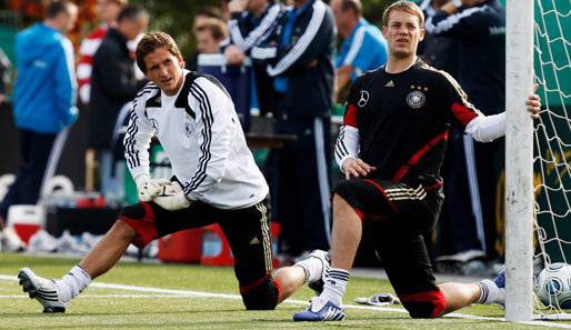 Rene Adler (l.) und Manuel Neuer. Zwei Torhüter für die Zukunft im DFB-Team