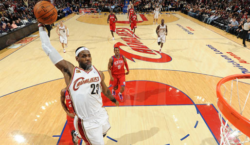LeBron James machte beim 97:91 Sieg der Cavaliers gegen die Philadelphia 76ers 32 Punkte