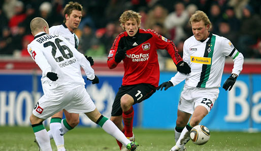 Bayer Leverkusen - Borussia Mönchengladbach 3:2: Bayer wollte weiter ungeschlagen bleiben und Herbstmeister werden