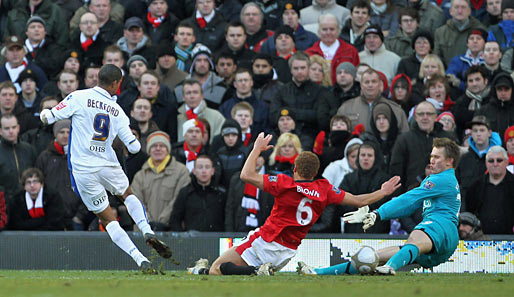 FA-Cup: Jermaine Beckford trifft zum 1:0 für Drittligist Leeds United gegen Manchester United