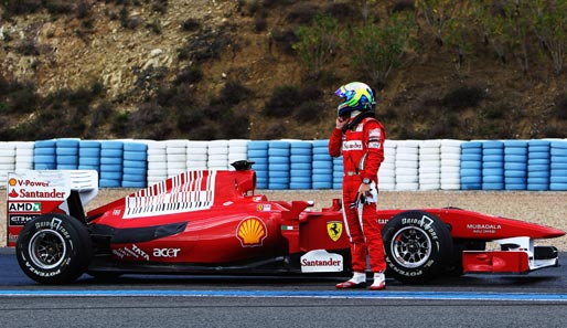 Der Brasilianer hatte später Probleme mit seinem Ferrari