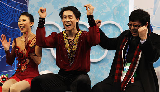 Am Ende gab es einen chinesischen Doppelsieg: Pang Quing und Tong Jian holten sich die Silbermedaille...