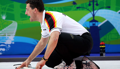 Skip Andy Kapp und sein deutsches Team mussten gegen Schweden die zweite Niederlage im Olympischen Turnier hinnehmen