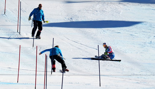 Lindsey Vonn lag nach vor dem Slalom noch in Führung. Doch im entscheidenden Durchgang schied die Amerikanerin aus