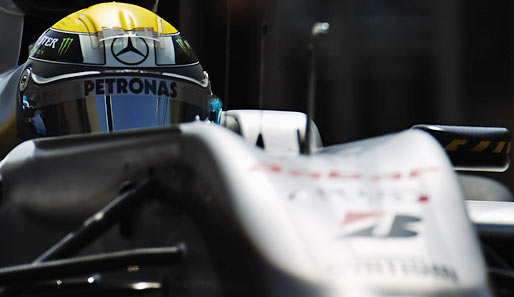Nico Rosberg stellte seinen Mercedes-Silberpfeil auf den fünften Startplatz. Damit war er schneller als sein Teamkollege Michael Schumacher