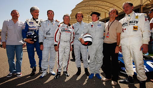 Vor dem Rennen feierte die Formel 1 ihr 60-jähriges Bestehen. Dabei waren ehemalige Weltmeister wie Jacques Villeneuve oder Damon Hill (v.l.)
