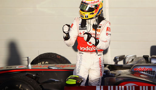 Lewis Hamilton war mit seinem dritten Platz zufrieden