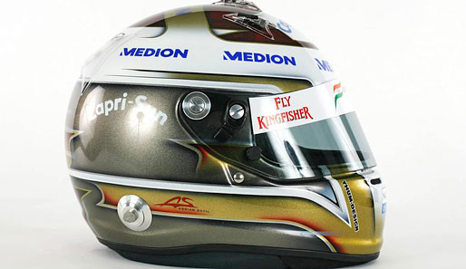 Das ist der Helm von Adrian Sutil (Force India)
