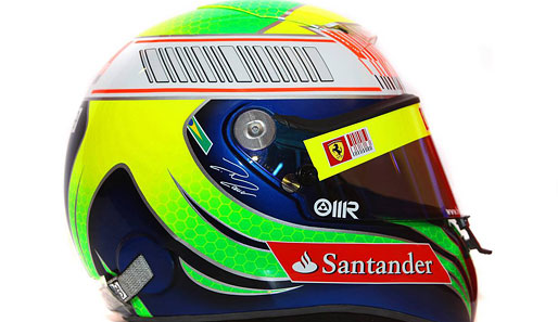 Das ist der Helm von Felipe Massa (Ferrari)