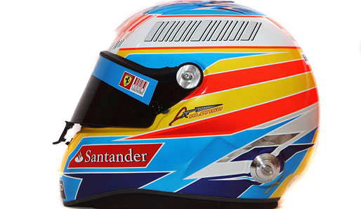Das ist der Helm von Fernando Alonso (Ferrari)