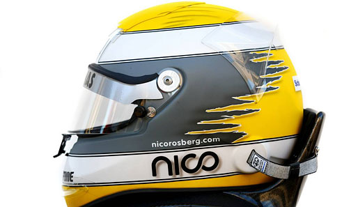 Das ist der Helm von Nico Rosberg (Mercedes)