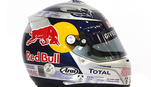 Das ist der Helm von Sebastian Vettel (Red Bull)