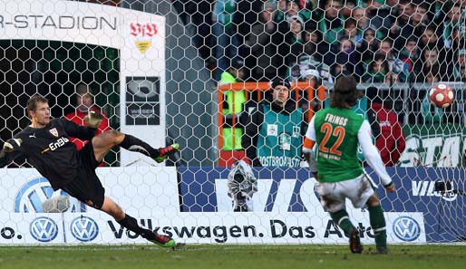 Am Ende kämpfte sich Werder nach einem 0:2 zurück und holte ein Remis gegen den VfB. Frings traf per Elfmeter zum Endstand