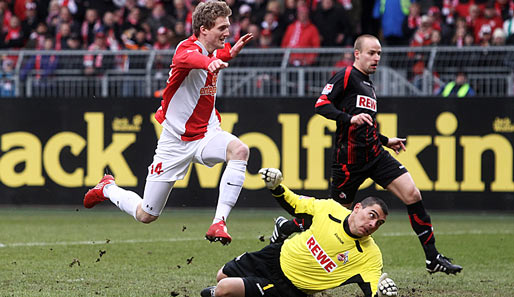Andre Schürrle (l.) erzielte mit diesem Treffer das Siegtor für die Mainzer