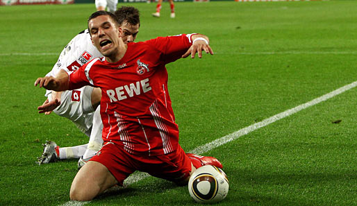 Lukas Podolski war zwar stets bemüht, blieb aber ohne Wirkung