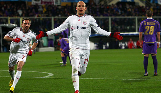 Und nach dem 3:1 für Florenz war es Arjen Robben, der mit einem Traumtor für den Endstand und Viertelfinaleinzug der Bayern sorgte
