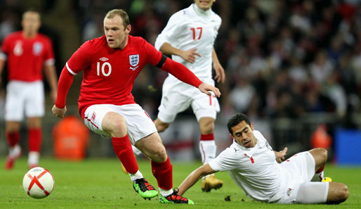 Auf ihm ruhten die Erwartungen der Fans: Wayne Rooney (l.) ist momentan in Topform, sollte England gegen Ägypten zum Sieg schießen