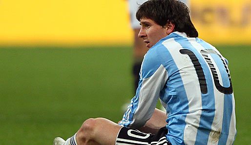 Lionel Messi spielte anders als beim FC Barcelona im Sturmzentrum neben Gonzalo Higuain