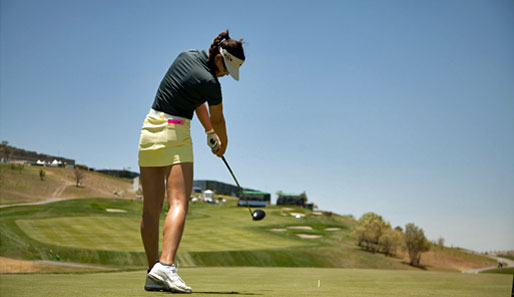 Golferin Michelle Wie bietet sich beim Tres Marias Championship in Morelia (Mexiko) eine hübsche Kulisse