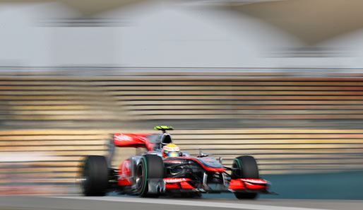 Schnellster Mann des Tages war Lewis Hamilton im McLaren. Sein Schnorchel funktioniert offenbar auch in China bestens