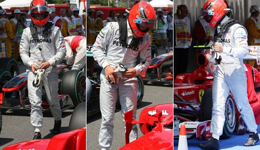 Michael Schumacher will sich Alonsos Boliden genauer anschauen