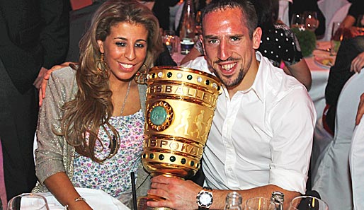 Franck Ribery feierte mit Ehefrau Wahiba