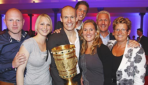 Arjen Robben hatte für das Finale Unterstützung seiner Familie bekommen