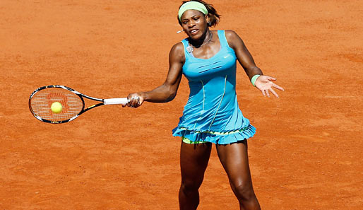 Serena Williams tat sich gegen die Schweizerin Vögele am Anfang sehr schwer, gewann letztlich aber ungefährdet
