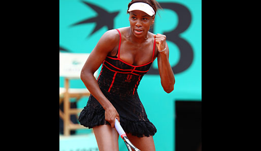 Venus Williams atmete nach ihrem Sieg gegen Arantxa Parra Santonja erleichtert auf, bereitete die Spanierin ihr doch mehr Mühe als erwartet