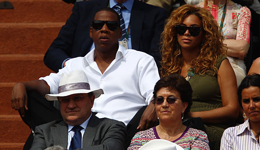 Prominenz: Beyonce und Jay-Z verfolgten gespannt das Match, in dem ...