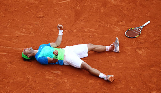 Gleich seinen ersten Matchball verwandelte Nadal - den Grand-Slam-Sieg holte er übrigens ohne Satzverlust