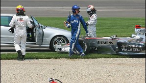 Es krachte zwischen den beiden beim USA-GP in Indianapolis. Wenig später hatte Montoya die Faxen dicke und ging zur NASCAR
